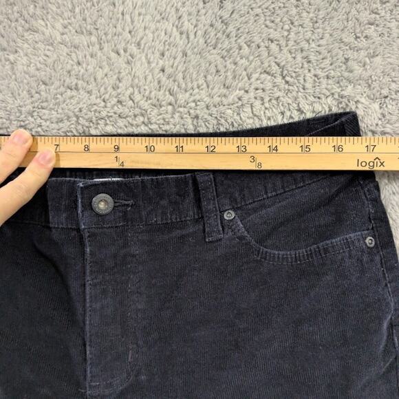 St. John's Bay Women's Corduroy Pants 14P Petite Bootcut Navy Blue Casual Fall - Picture 3 of 10
